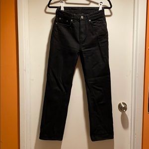 High-Waisted Black Jeans